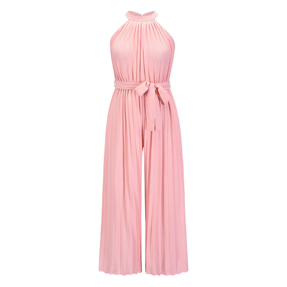 Women's Casual Fashion Solid Color Slim Jumpsuit