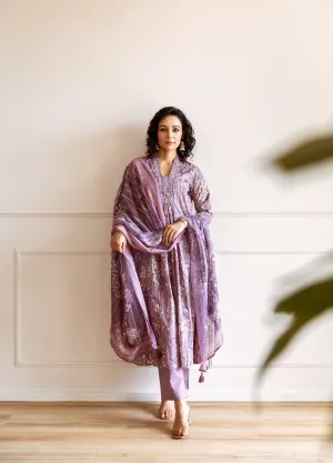 Women's Lavendea Cotton Kurta Pantand Dupatta Set