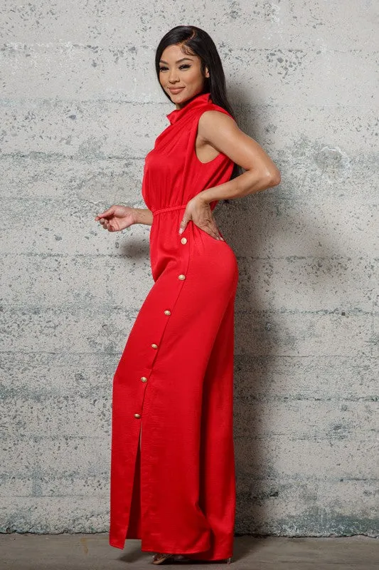 WOVEN JUMPSUIT