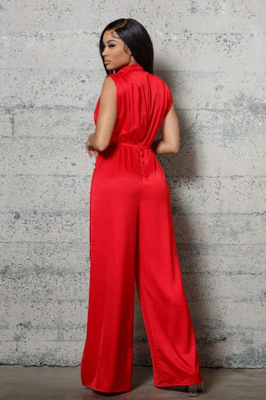 WOVEN JUMPSUIT