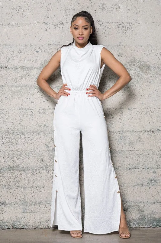 WOVEN JUMPSUIT