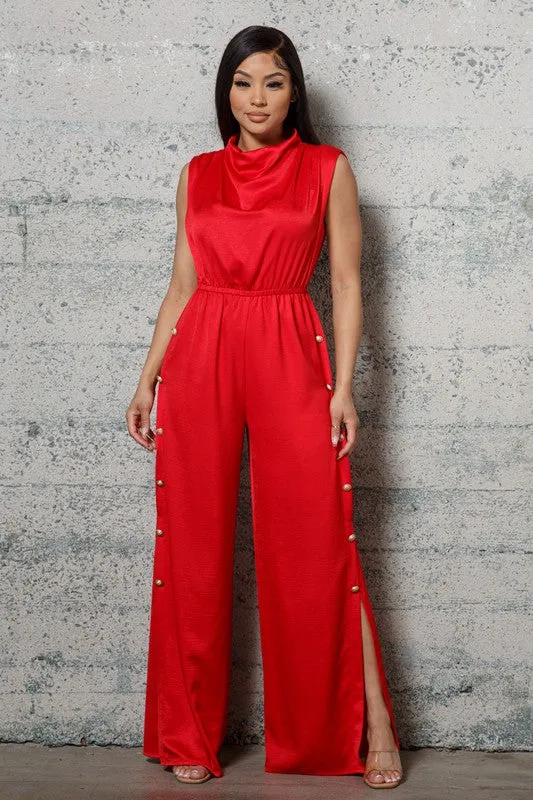 WOVEN JUMPSUIT