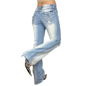 Y2K Angels Faded Flare Jeans (M)