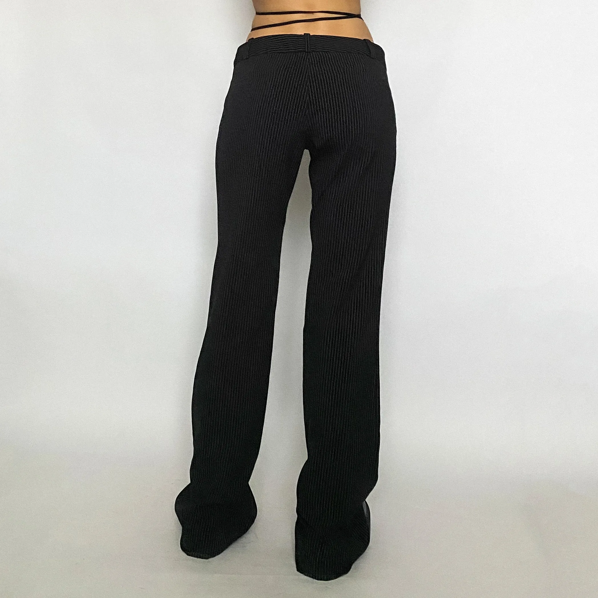 y2k pinstripe low rise trousers - small
